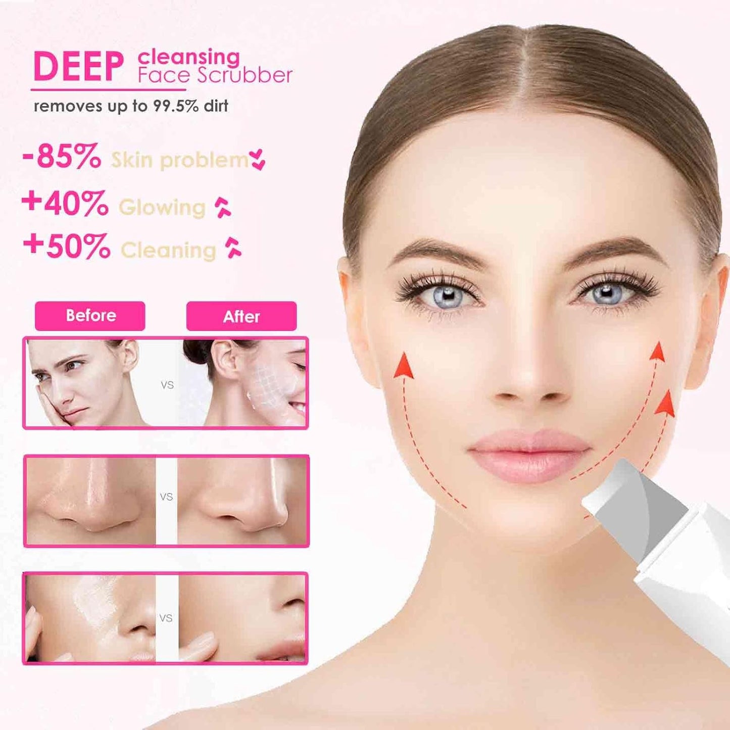 Limpiador Facial 3 En 1 Espatula Acne